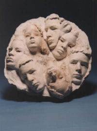 Relief panel in plaster - click here for larger view